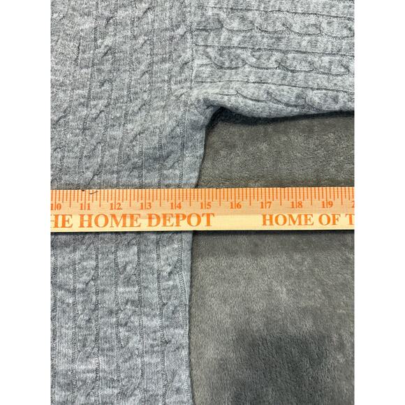 miss selfridge cable v neck fitted sweater midi dress pale gray heather size 4-6 - Picture 7 of 11